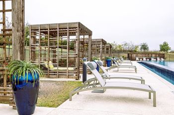 Tanning deck & private cabanas
